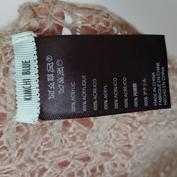 Kimchi blue | Knit white & tan infinity scarf - Picture 4 of 5